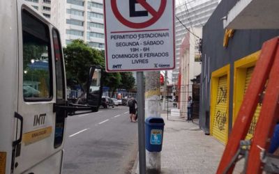 IMTT sinaliza com novas placas estacionamentos permitidos na região da Pelinca